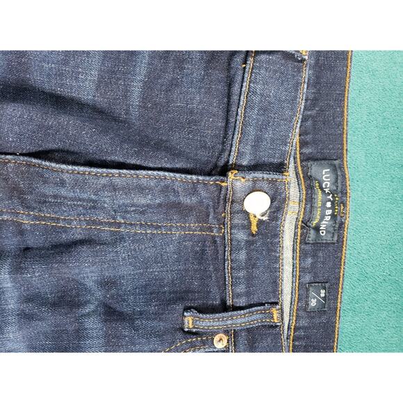 Lucky Brand Jeans Size 38x30 Mens Blue Pants Stretch 410 Athletic Slim Straight - Picture 6 of 13
